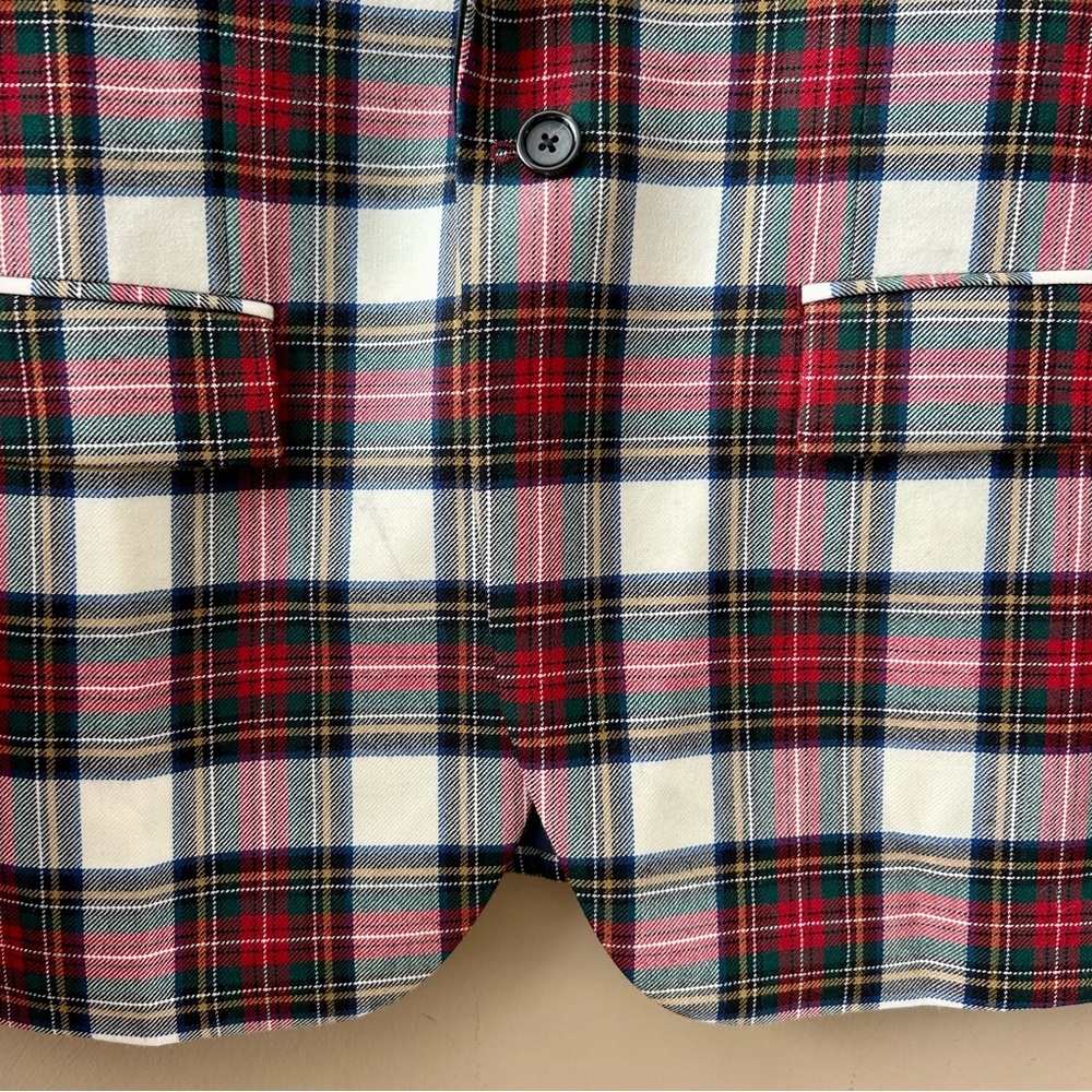 J Crew Ludlow shawl-collar dinner jacket snowy Stewart tartan English wool 38R - Picture 12 of 16
